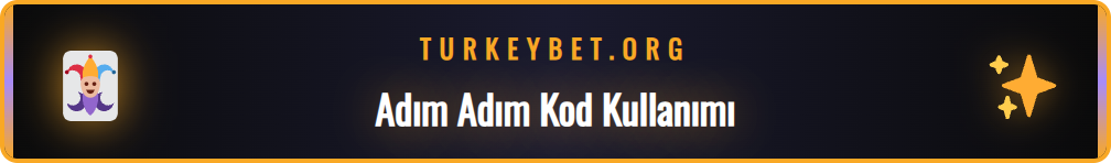 Betturkey platformunda promosyon kodu girme adımlarını gösteren ekran.